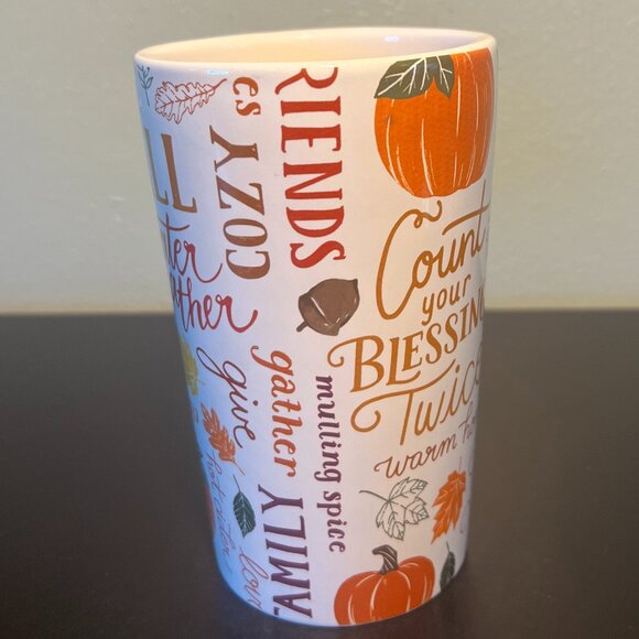 CELEBRATE FALL TOGETHER Tall Ceramic Autumn Theme Coffee Tea Mug - Picture 4 of 11